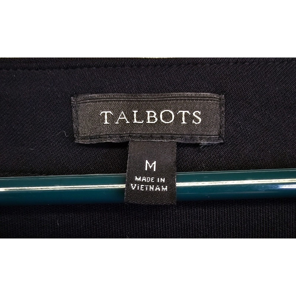 Talbots‎ Dress Womens M Minimalist Black Stretchy T-Shirt Relaxed Short - Picture 3 of 10